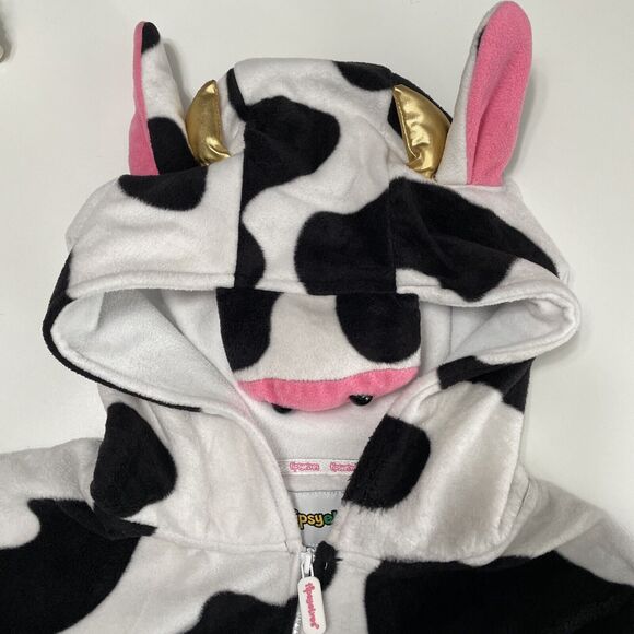 Tipsy Elves Cow Halloween Costume Unisex Jumpsuit Pockets Full Zip XL NWT - Picture 5 of 16
